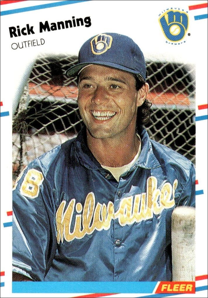 1988 Fleer Rick Manning #168 trading card
