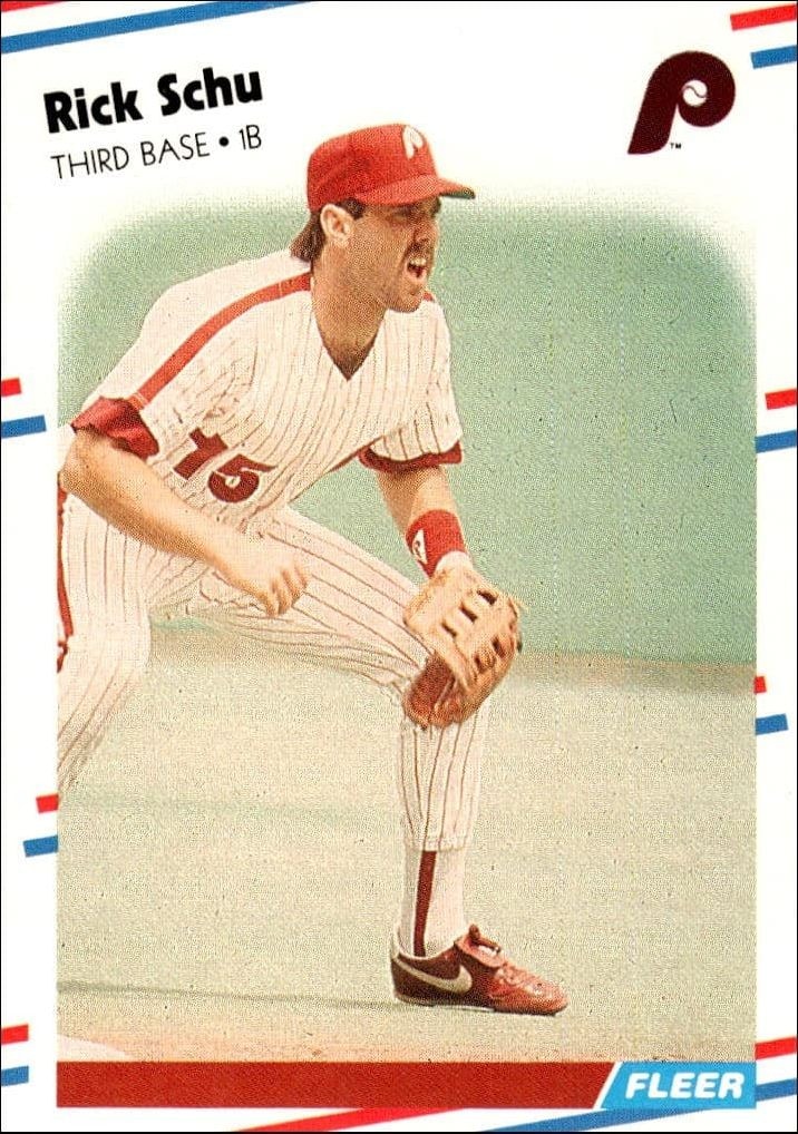 1988 Fleer Rick Schu #316 trading card