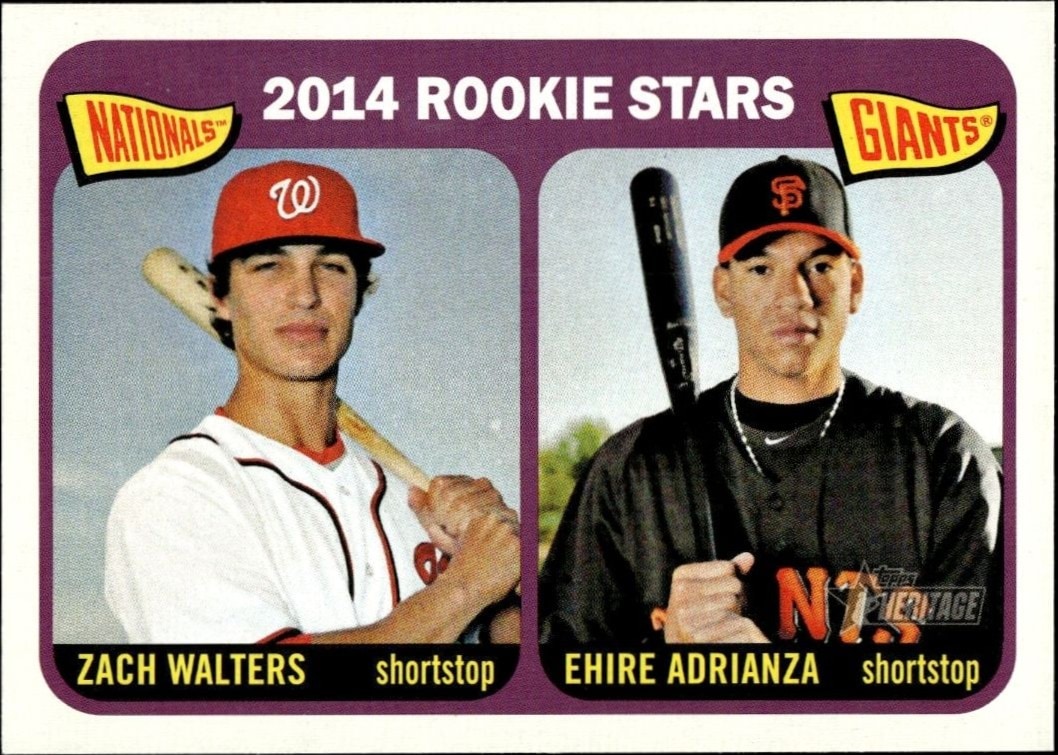 2014 Topps Heritage Ehire Adrianza #24 trading card