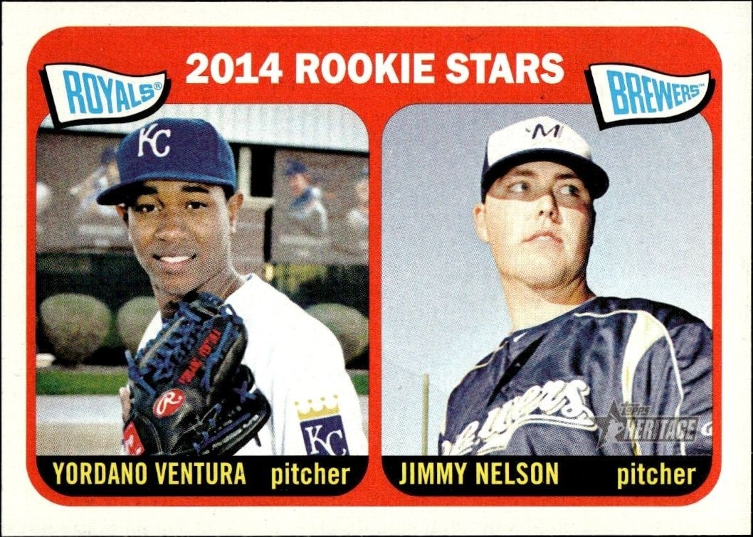 2014 Topps Heritage Yordano Ventura #386 trading card