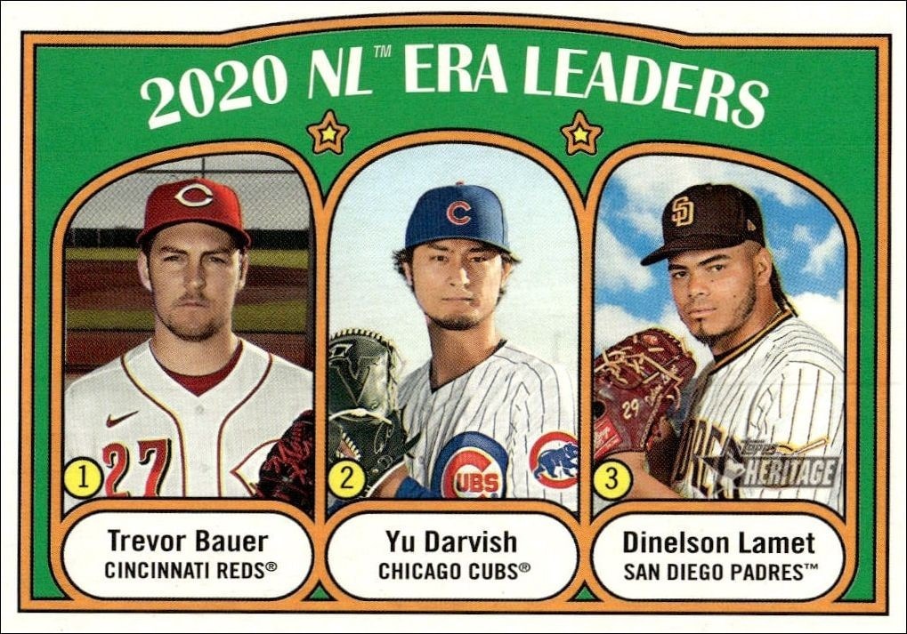 2021 Topps Heritage Dinelson Lamet #91 trading card