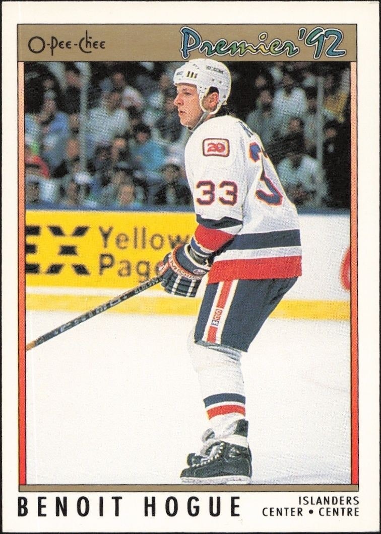1992-93 O-Pee-Chee Premier Benoit Hogue #179 trading card