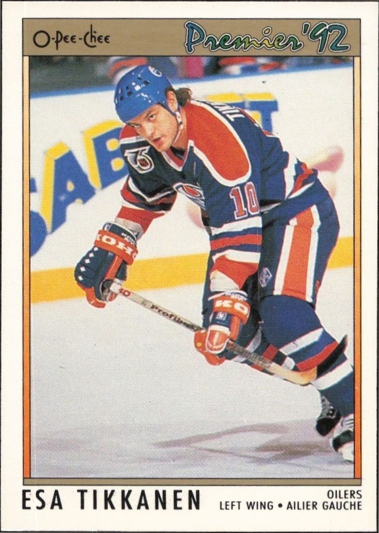 1992-93 O-Pee-Chee Premier Esa Tikkanen #121 trading card