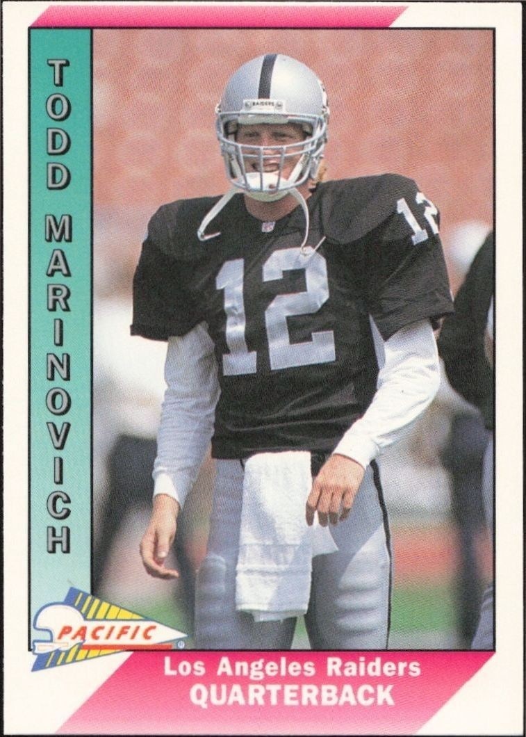 1991 Pacific Todd Marinovich #599 trading card