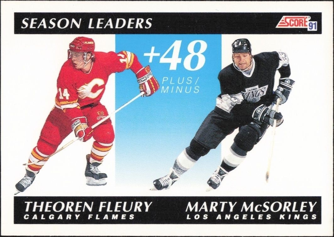 1991-92 Score Canadian Bilingual Theoren Fleury #297 trading card