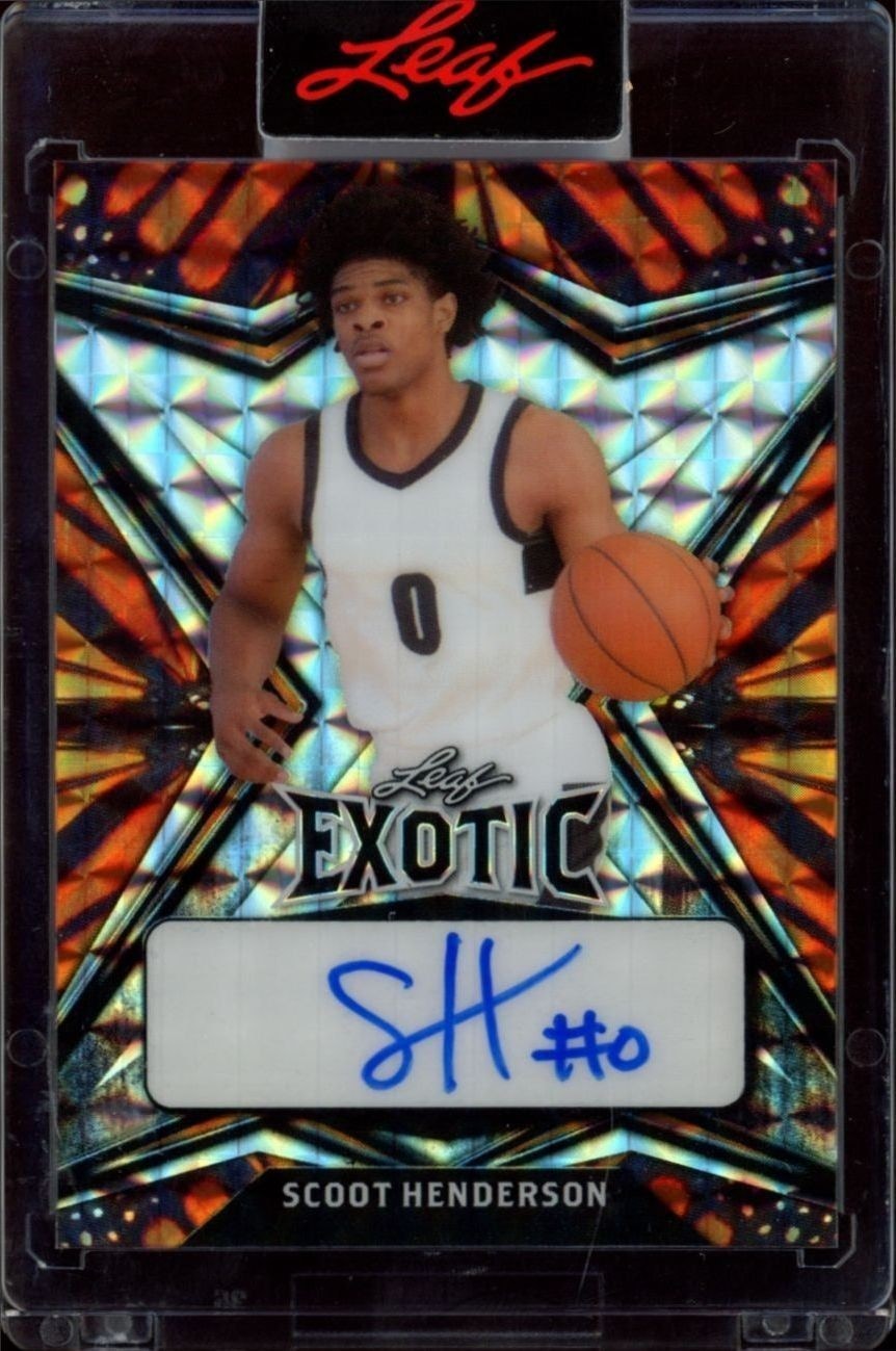 2022-23 Leaf Exotic Scoot Henderson #BA-SH1 trading card