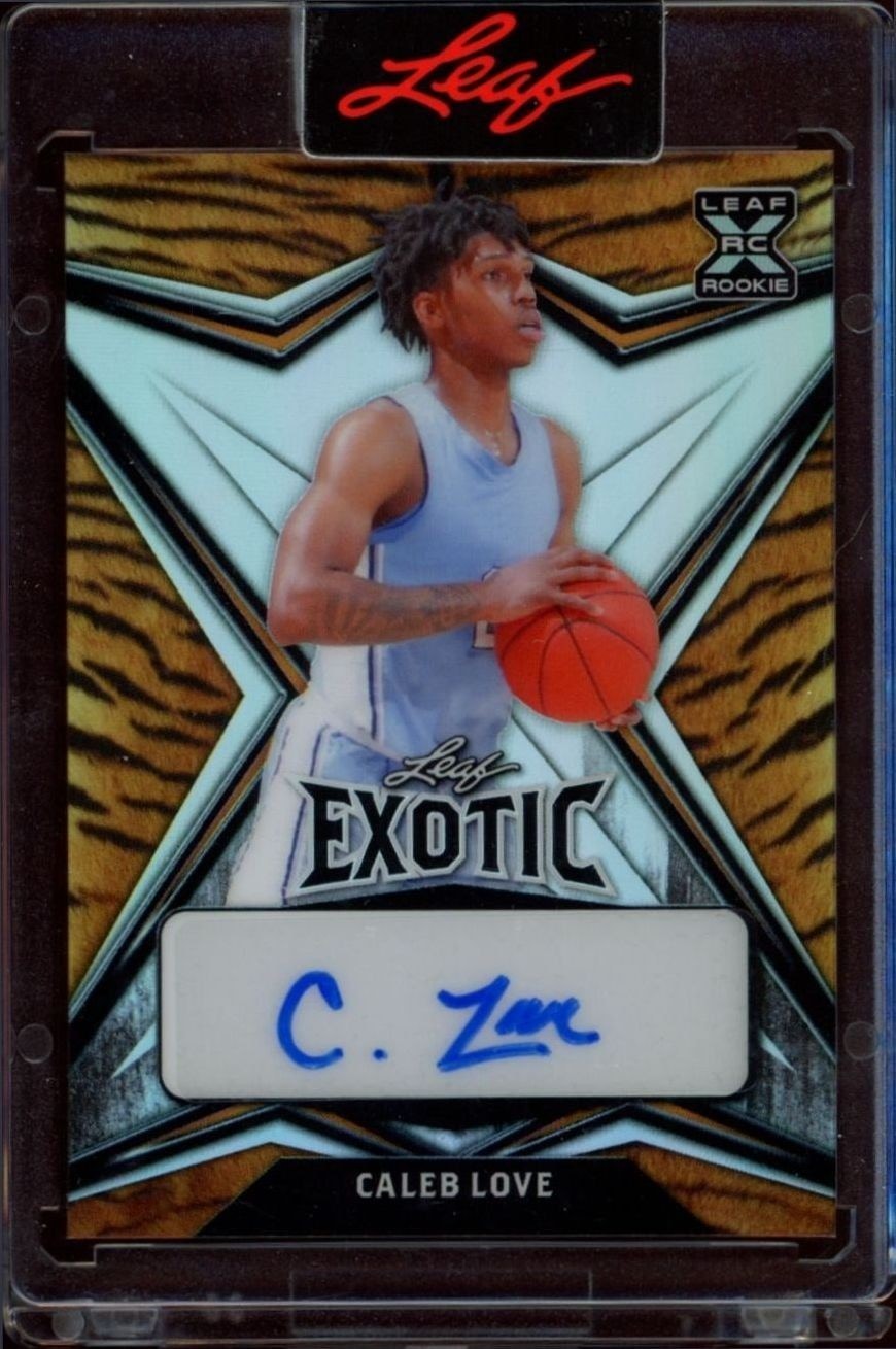 2022-23 Leaf Exotic Caleb Love #BA-CL1 trading card