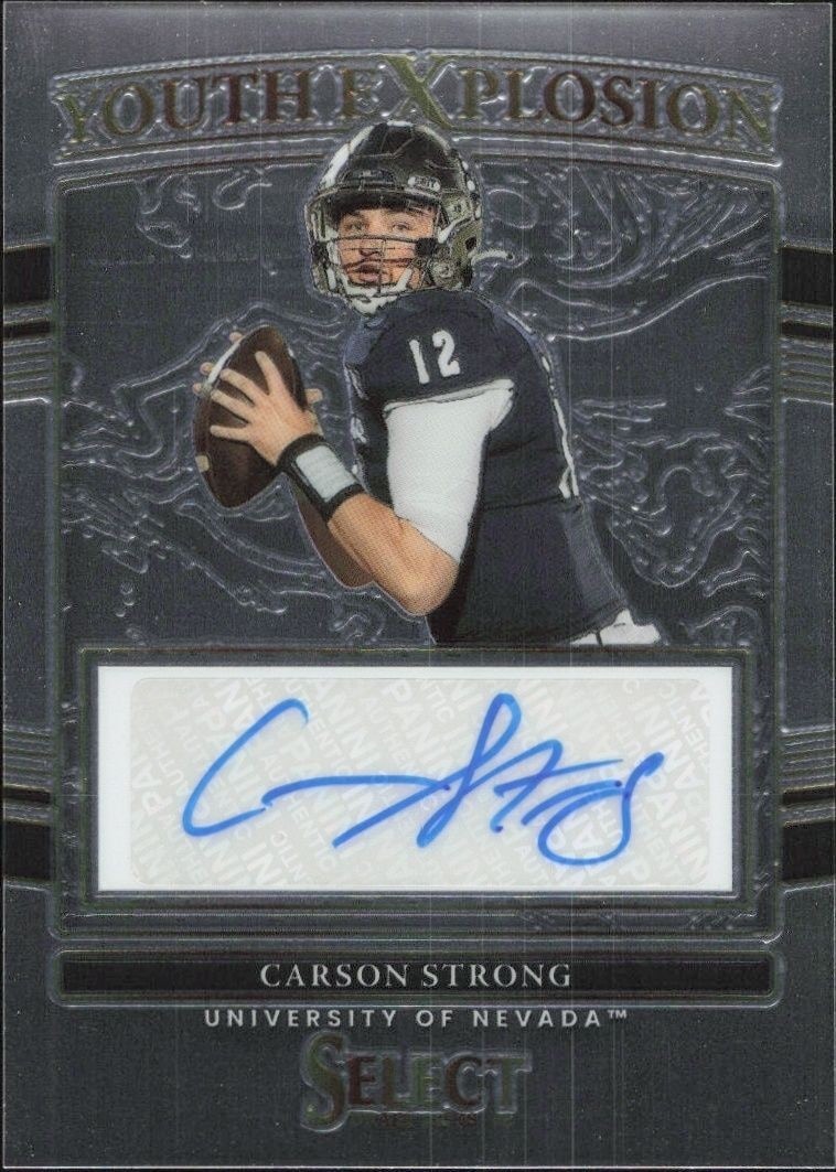 2022 Panini Select Draft Picks Carson Strong #YE-CST trading card