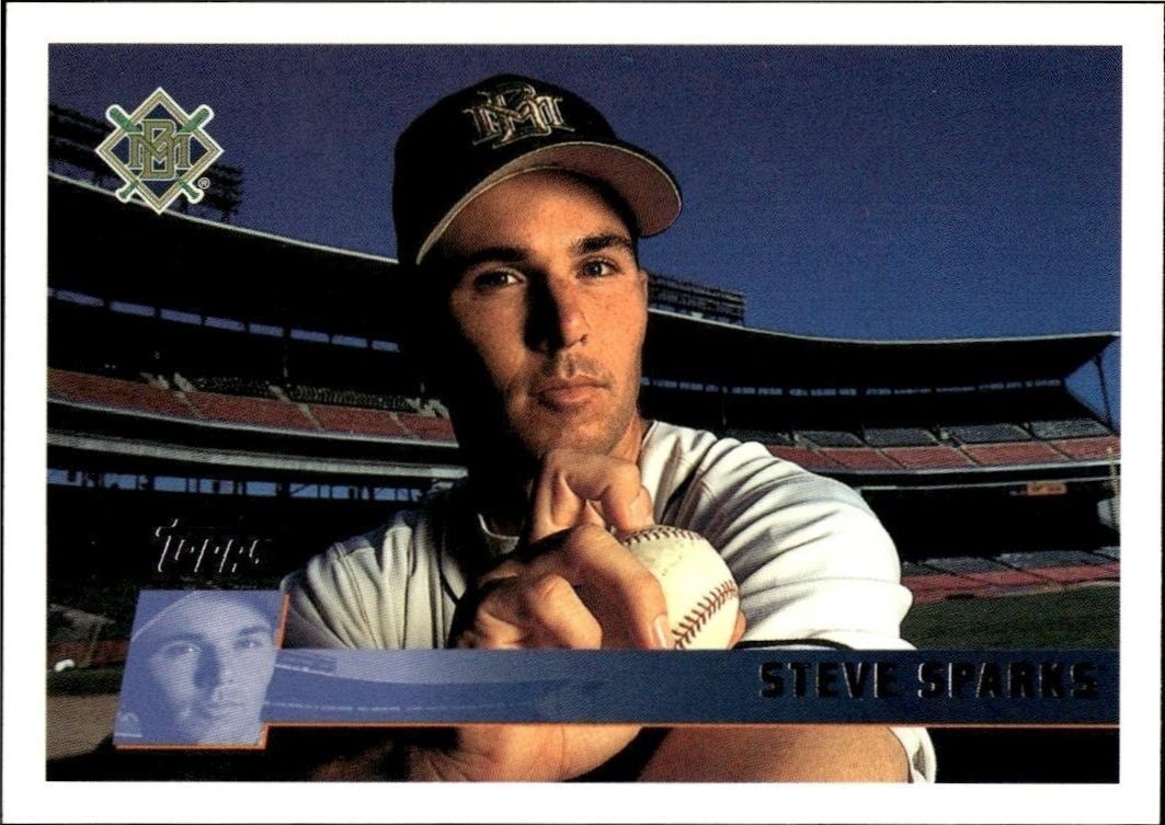 1996 Topps Steve Sparks #279 trading card