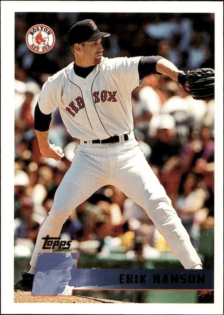 1996 Topps Erik Hanson #383 trading card