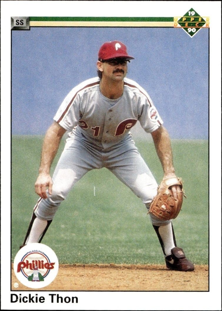 1990 Upper Deck Low Number Dickie Thon #439 trading card