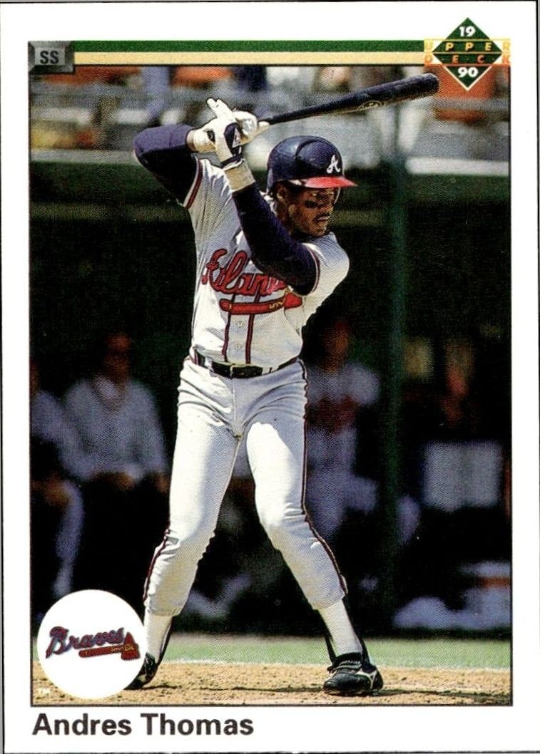 1990 Upper Deck Low Number Andres Thomas #212 trading card