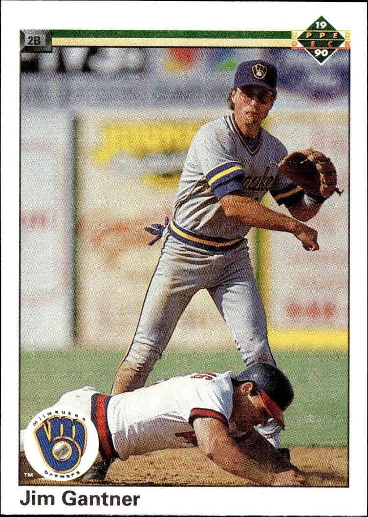 1990 Upper Deck Low Number Jim Gantner #218 trading card