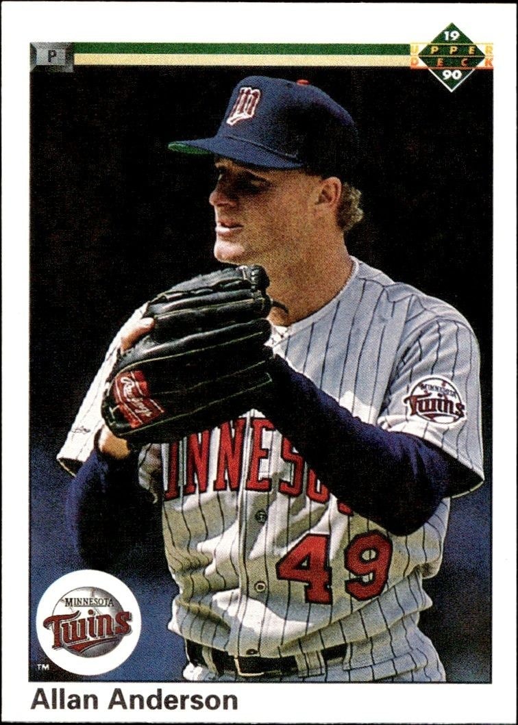 1990 Upper Deck Low Number Allan Anderson #219 trading card
