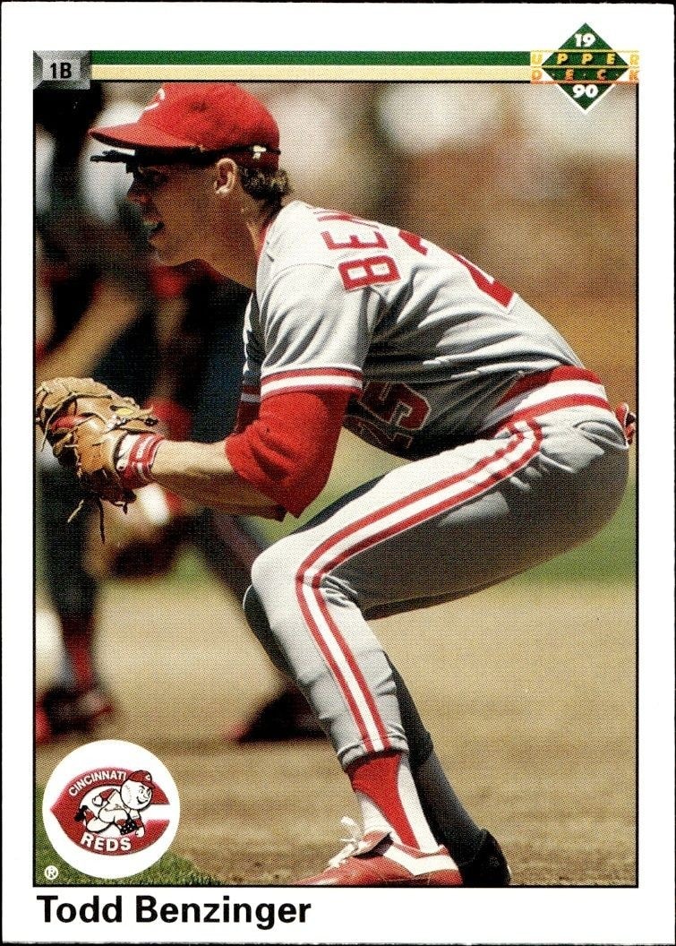 1990 Upper Deck Low Number Todd Benzinger #186 trading card