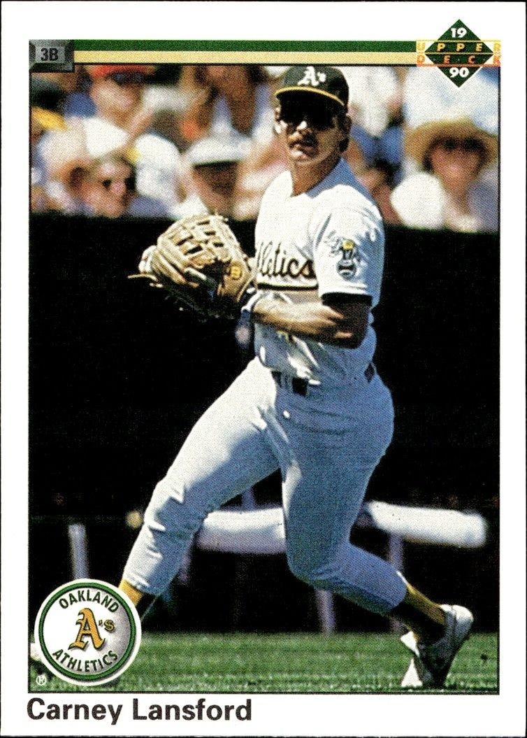 1990 Upper Deck Low Number Carney Lansford #253 trading card
