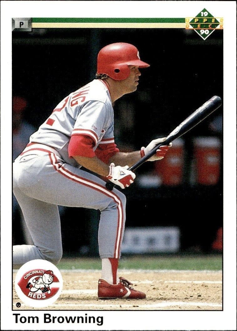 1990 Upper Deck Low Number Tom Browning #189 trading card