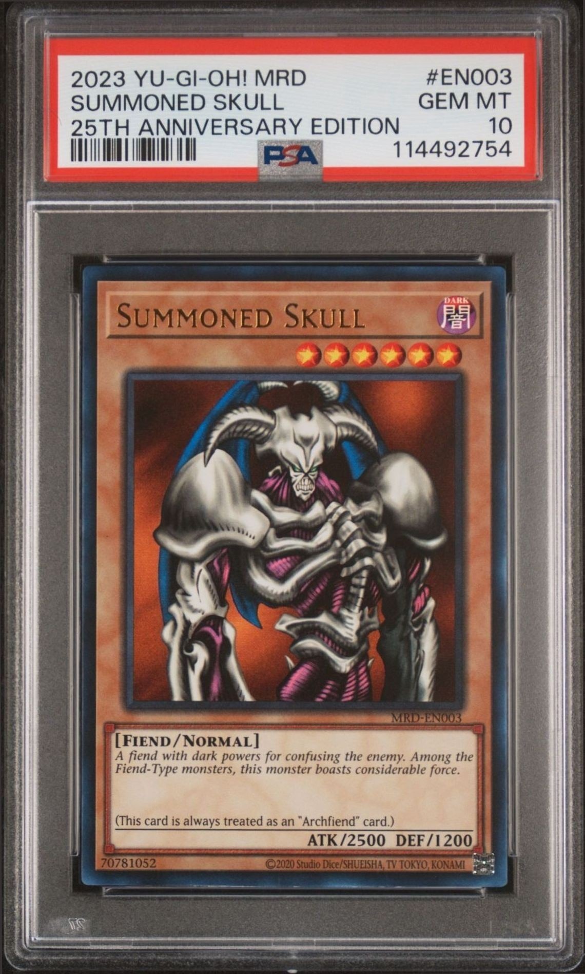 2023 Yu-Gi-Oh Metal Raiders Summoned Skull #MRD-EN003 trading card