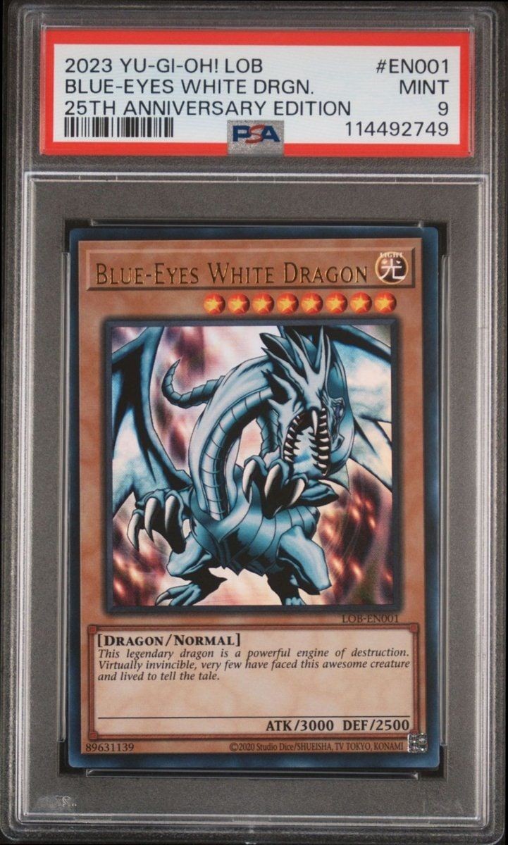 2023 Yu-Gi-Oh Legend of Blue Eyes White Dragon Blue-Eyes White Dragon #LOB-EN001 trading card
