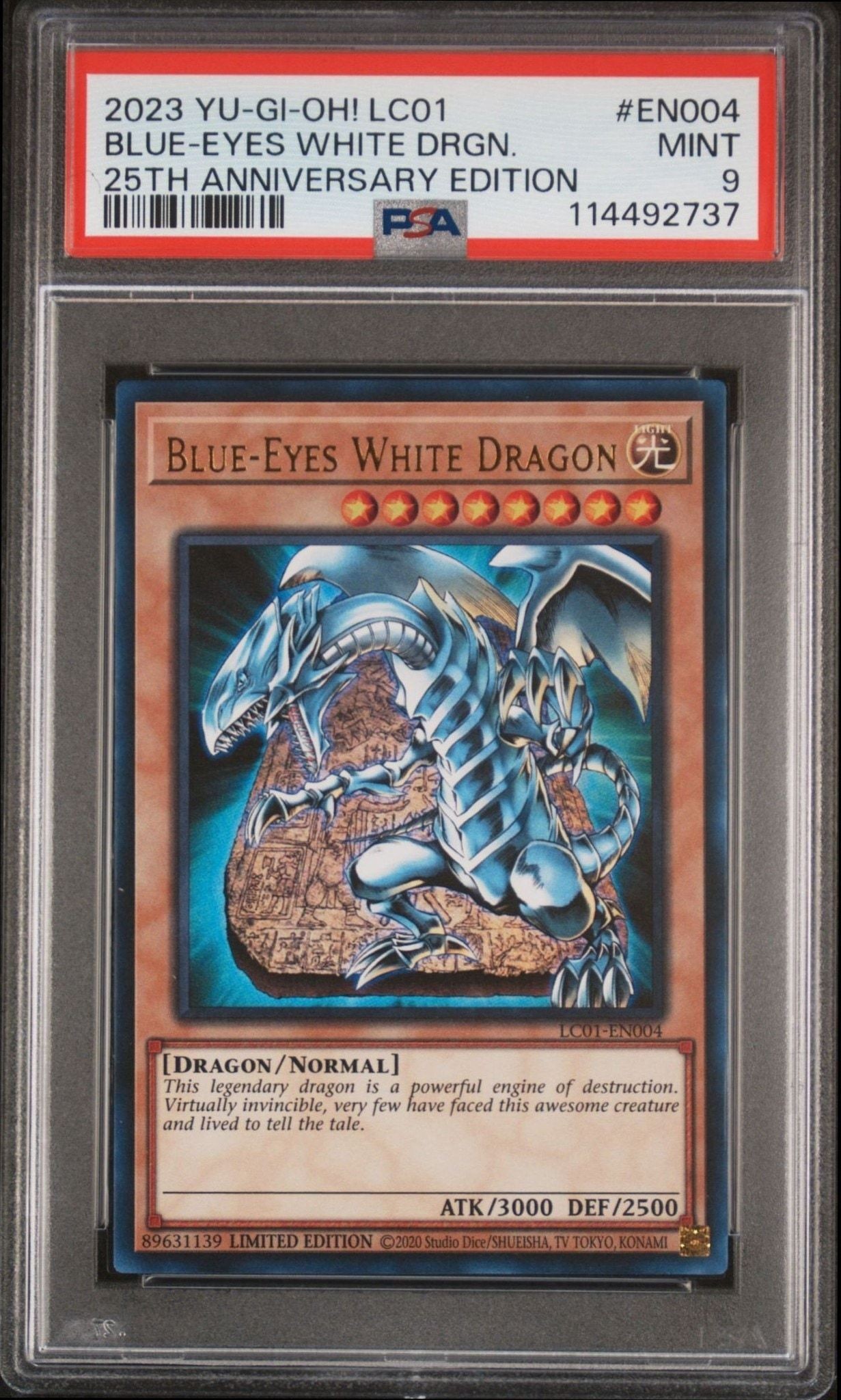 2023 Yu-Gi-Oh Legendary Collection Blue-Eyes White Dragon #LC01-EN004 trading card