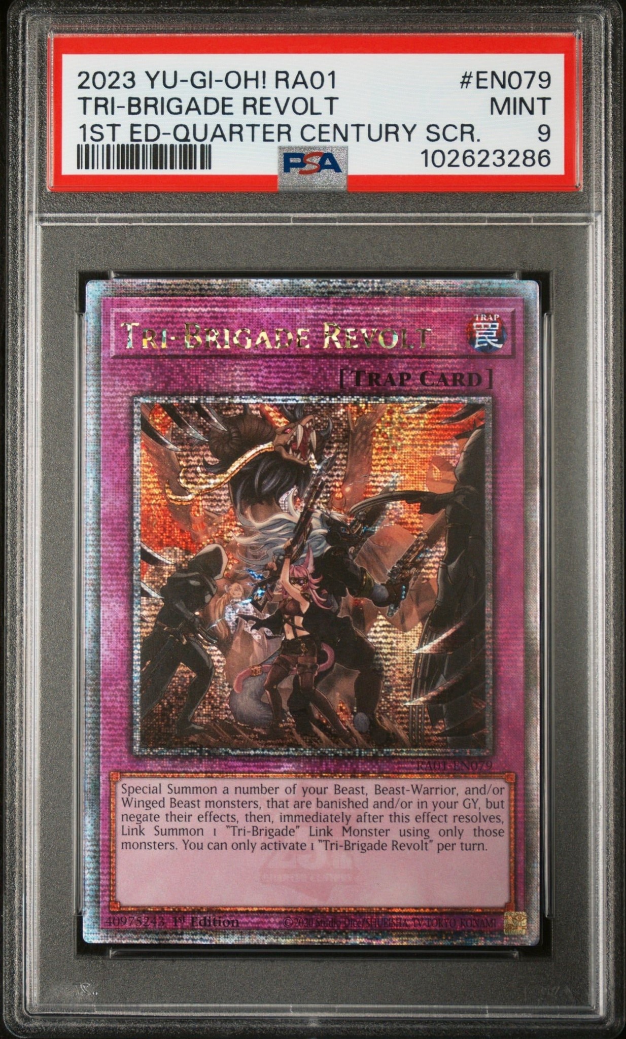 2023 Yu-Gi-Oh 25th Anniversary Rarity Collection Tri-Brigade Revolt #RA01-EN079 trading card