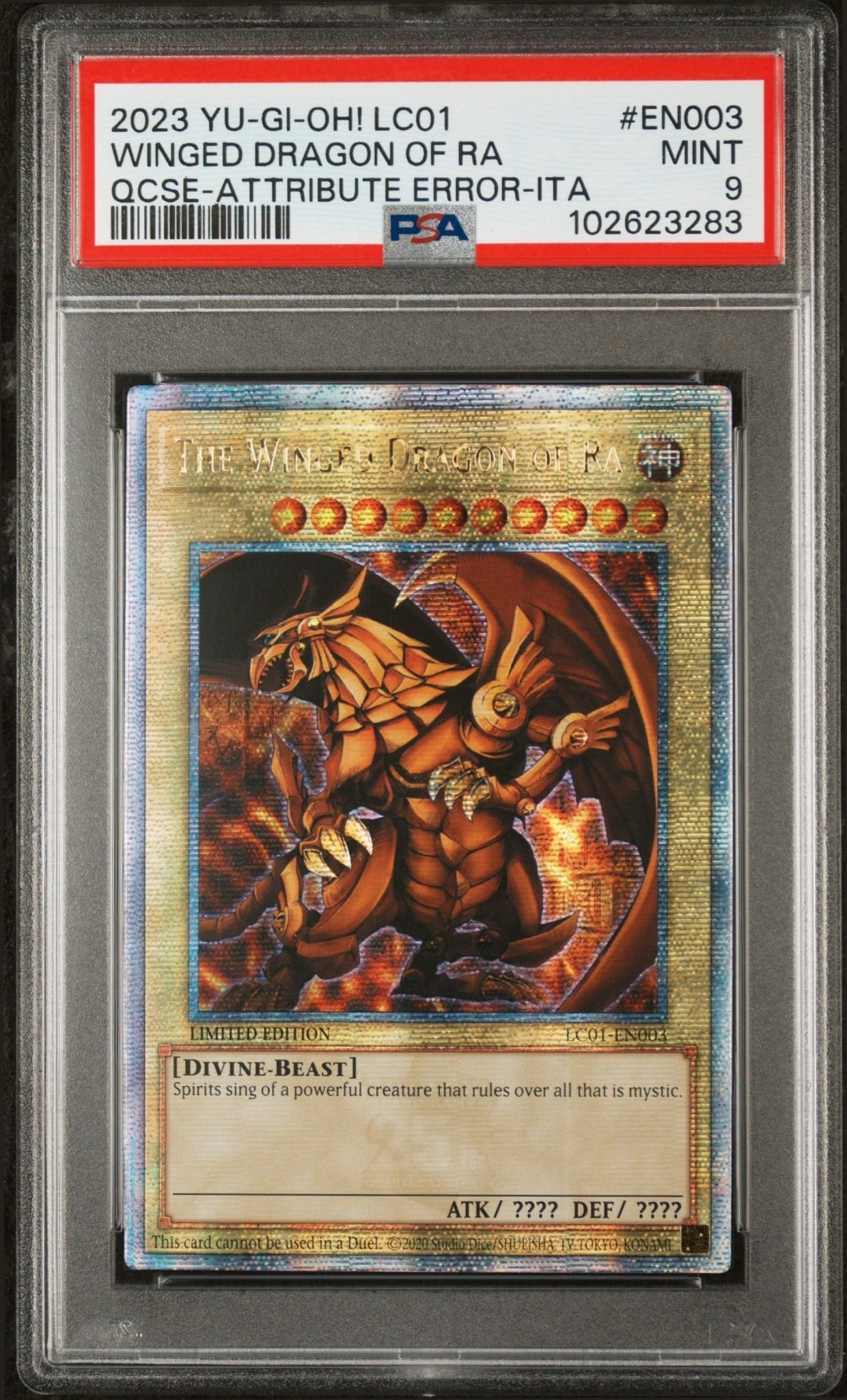 2011 Yu-Gi-Oh Legendary Collection The Winged Dragon Of Ra #LC01-EN003 trading card