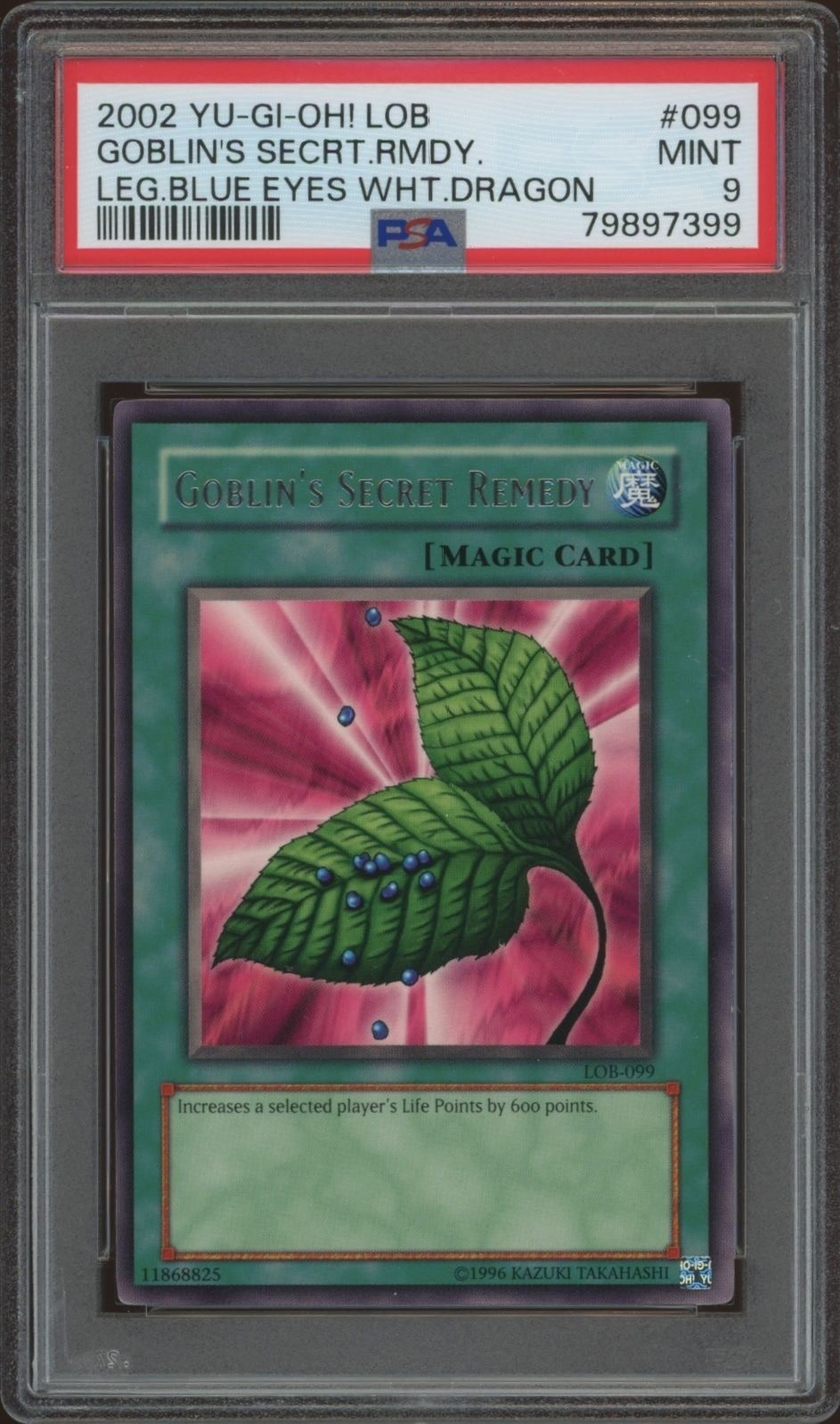 2002 Yu-Gi-Oh! Legend of Blue Eyes White Dragon Goblin'S Secret Remedy #LOB-099 Yu-Gi-Oh! card front