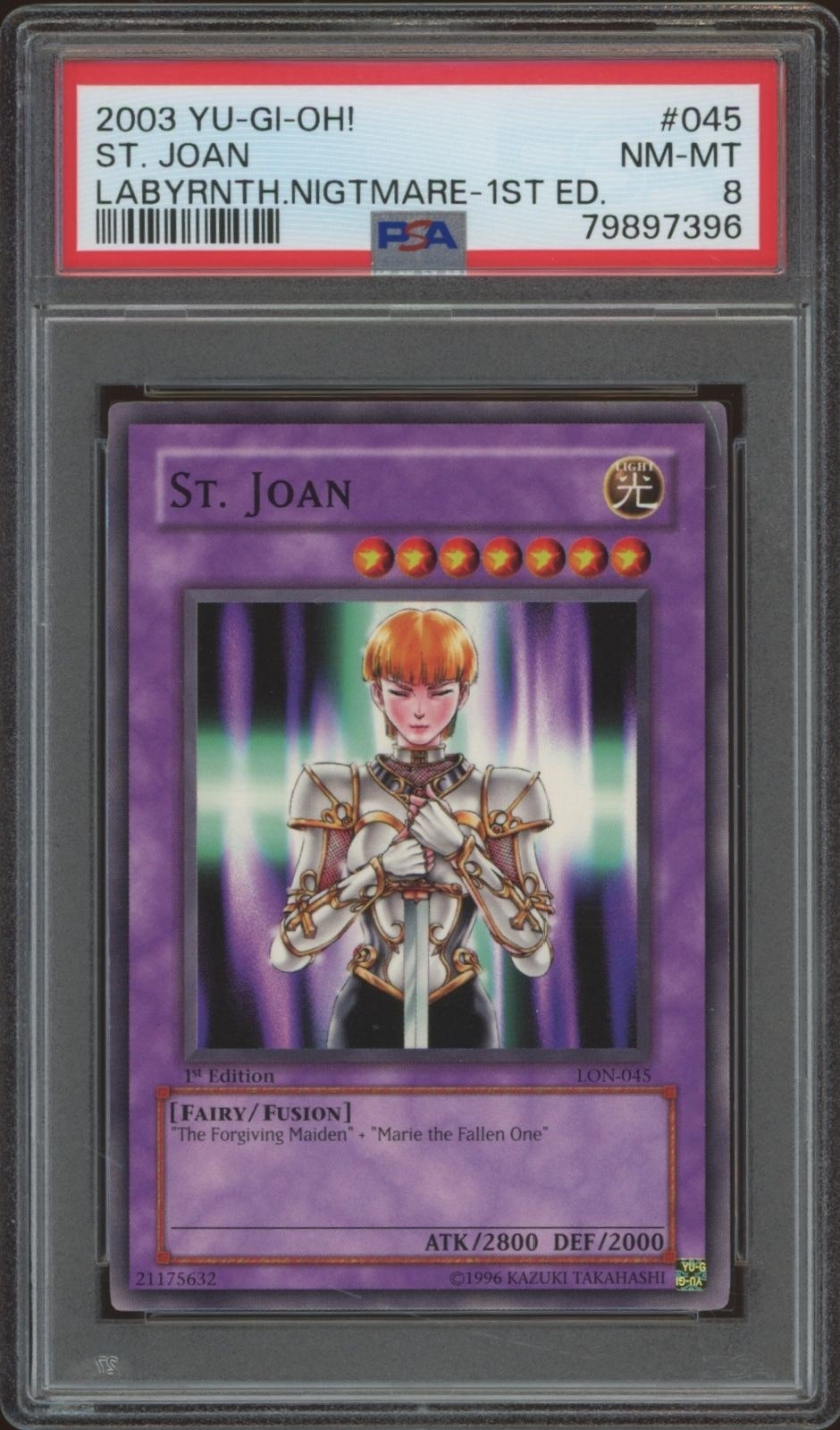 2003 Yu-Gi-Oh Labyrinth of Nightmare St. Joan #LON-045 trading card
