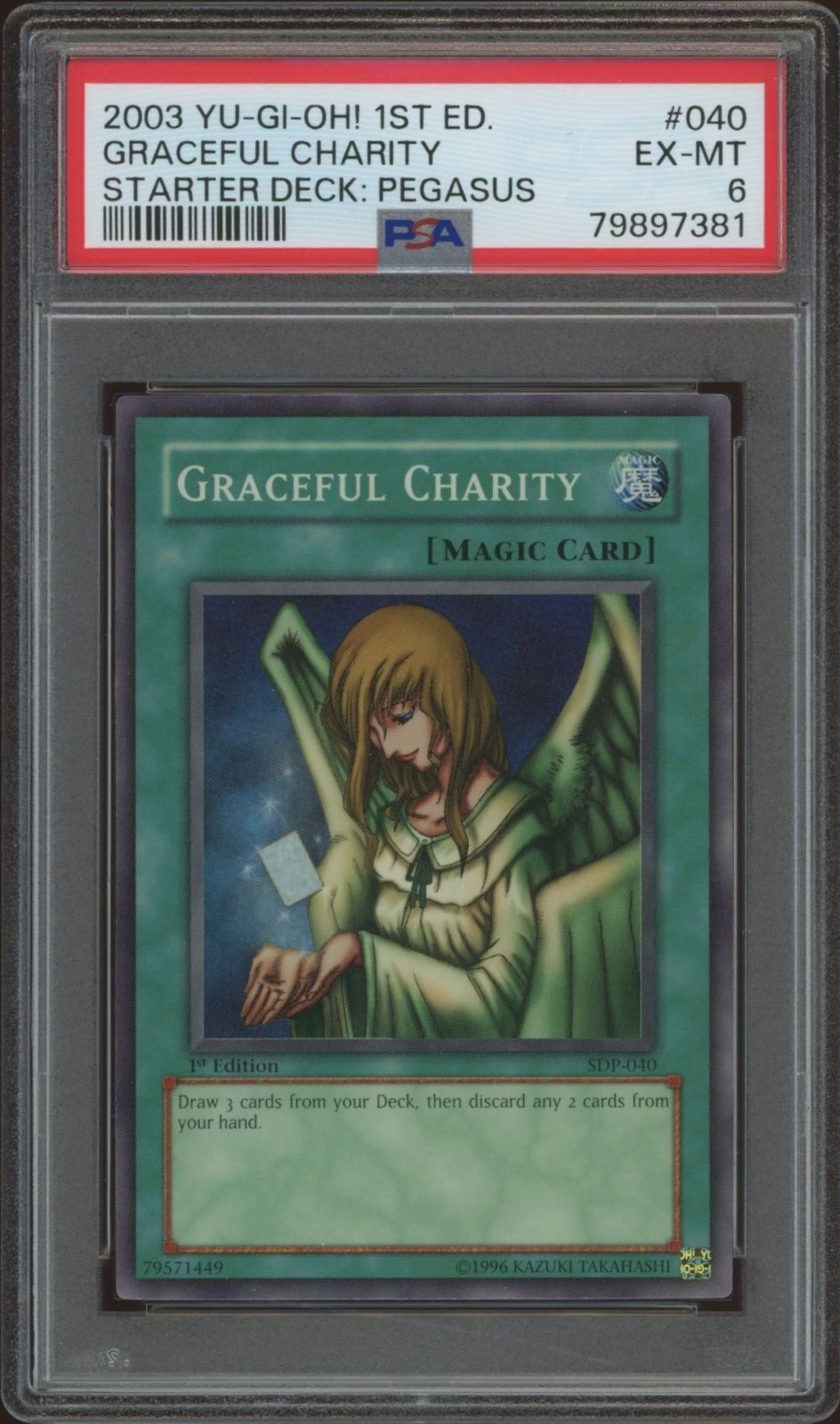 2003 Yu-Gi-Oh! Starter Deck: Pegasus Graceful Charity #SDP-040 Yu-Gi-Oh! card back