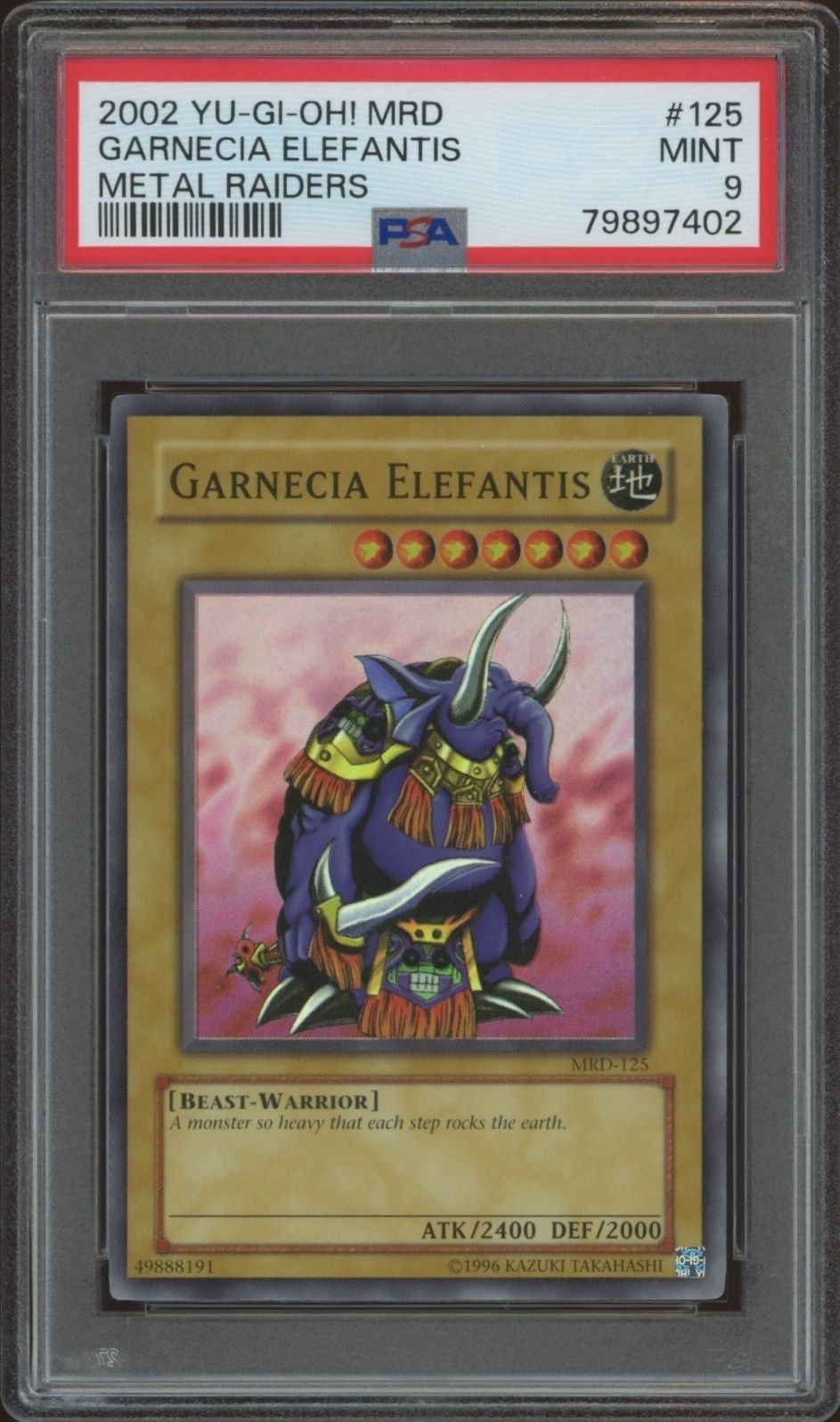 2002 Yu-Gi-Oh! Metal Raiders Garnecia Elefantis #MRD-125 Yu-Gi-Oh! card front