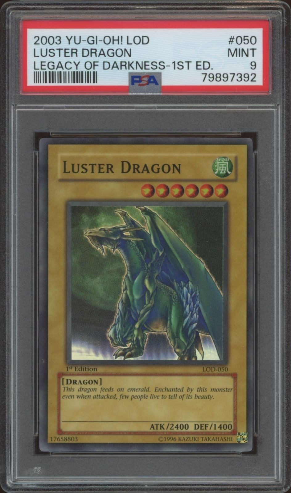 2003 Yu-Gi-Oh Legacy of Darkness Luster Dragon #LOD-050 trading card