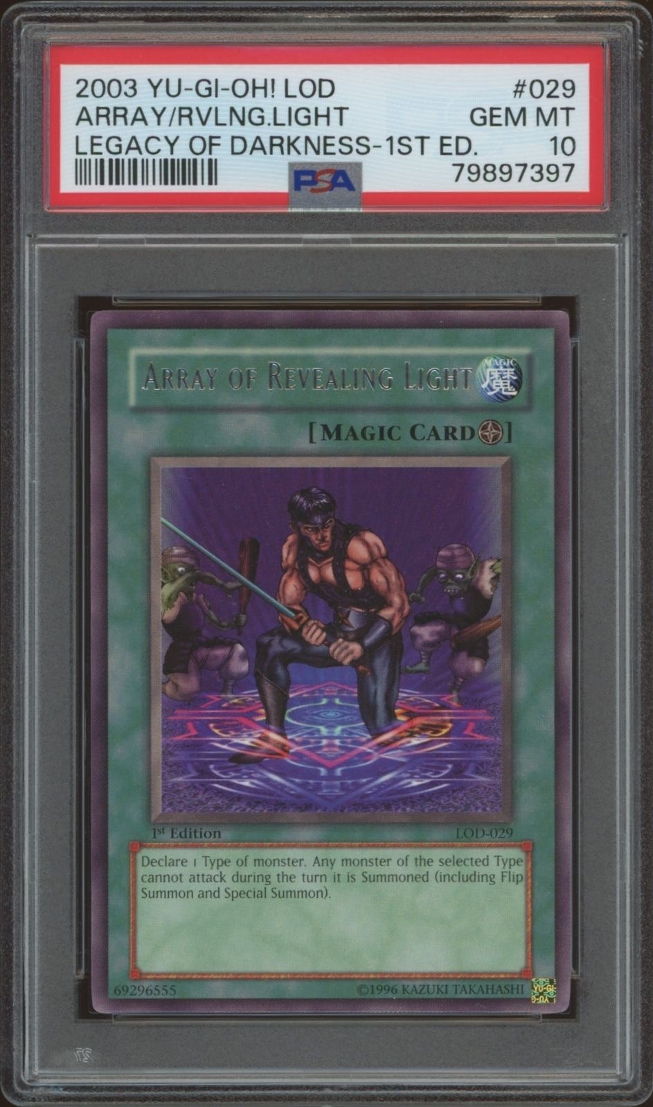 2003 Yu-Gi-Oh Legacy of Darkness Array of Revealing Light #LOD-029 trading card