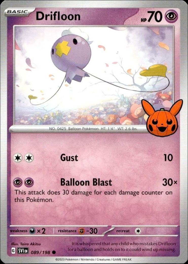 2023 Pokémon Scarlet & Violet Drifloon #089/198 trading card
