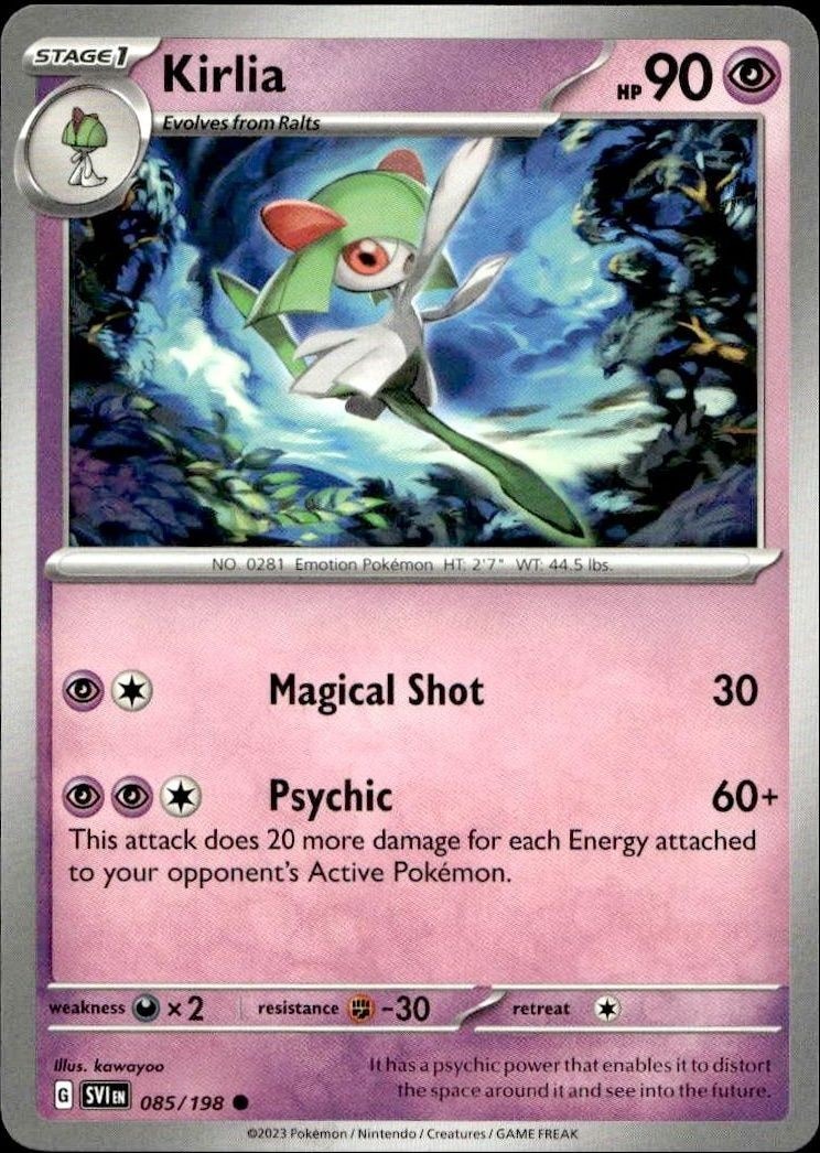 2023 Pokémon Scarlet & Violet Kirlia #085/198 trading card