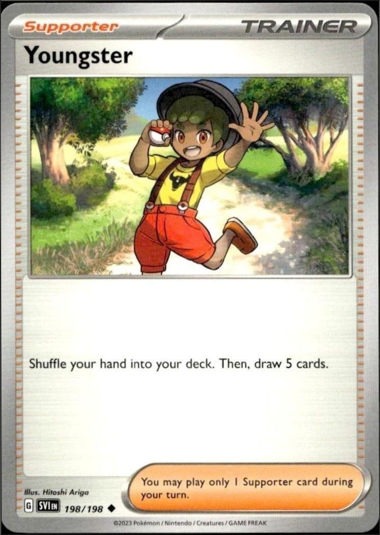 2023 Pokémon Scarlet & Violet Youngster #198/198 trading card