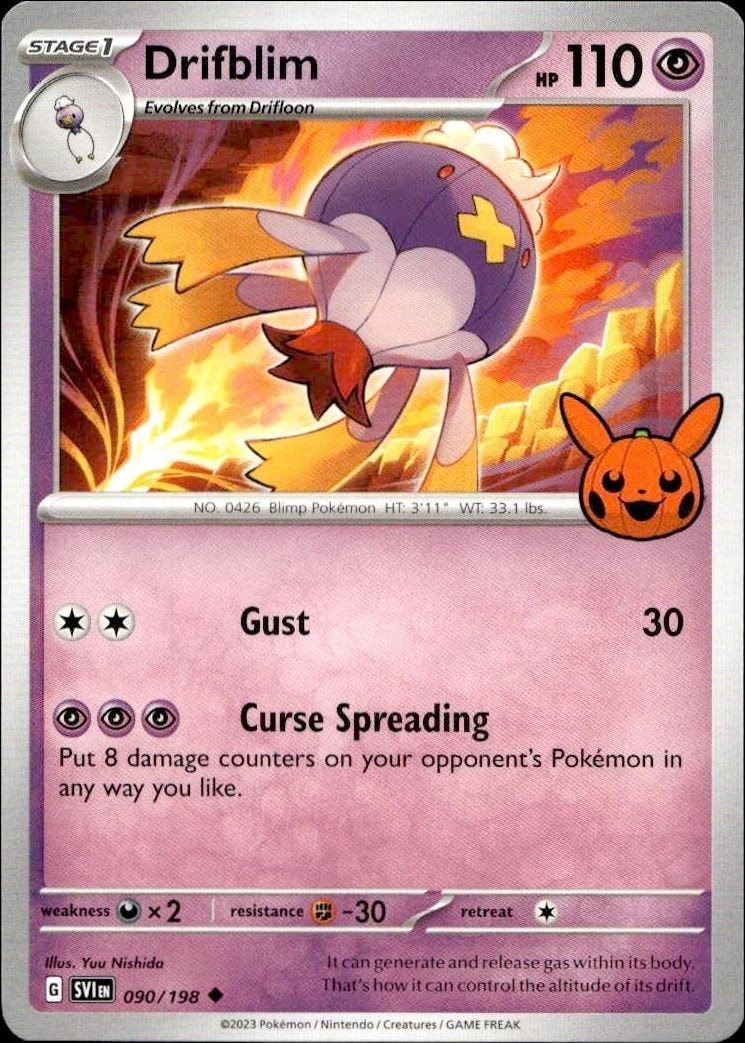 2023 Pokémon Scarlet & Violet Drifblim #090/198 trading card