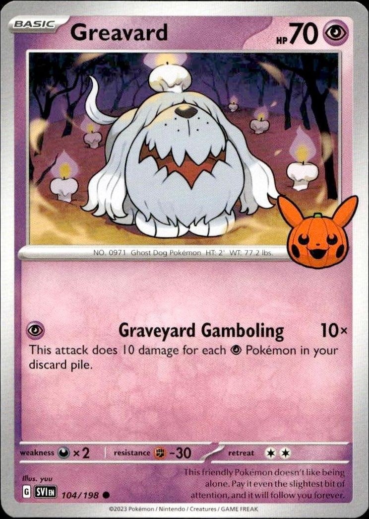 2023 Pokémon Scarlet & Violet Greavard #104/198 trading card