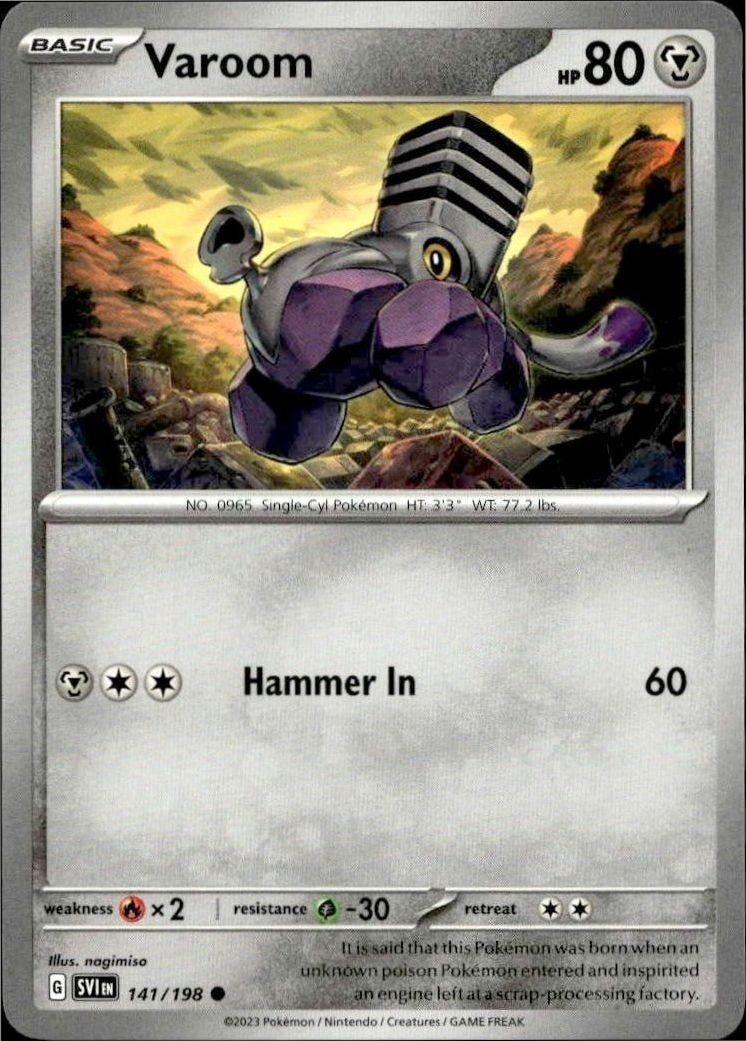 2023 Pokémon Scarlet & Violet Varoom #141/198 trading card