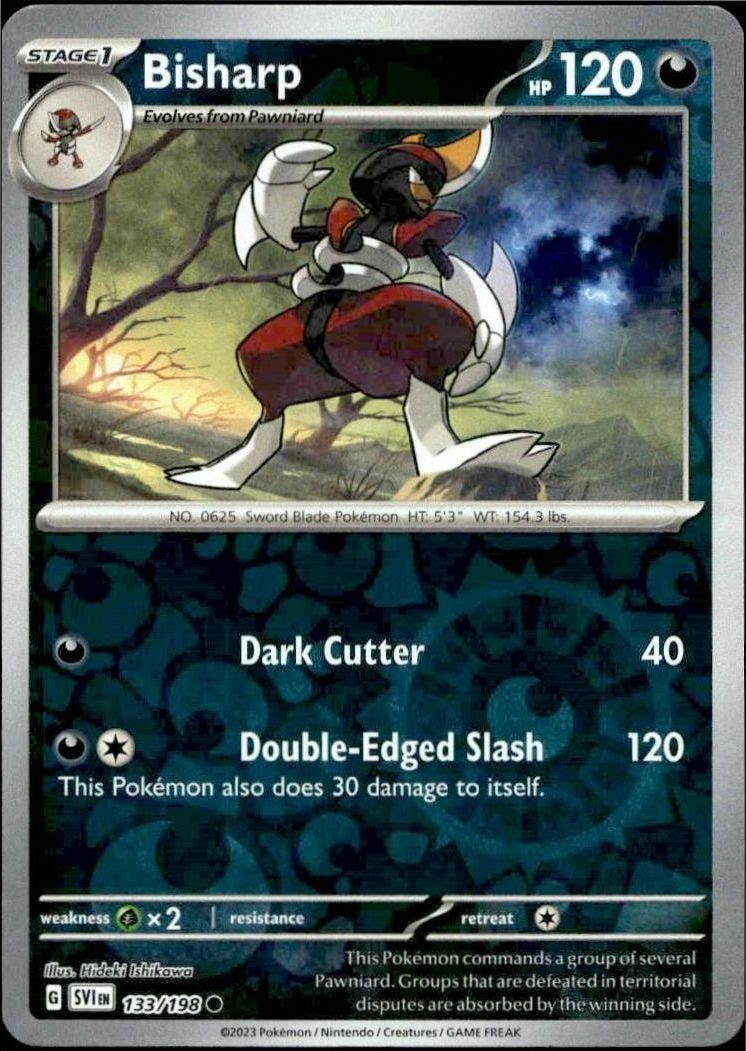 2023 Pokémon Scarlet & Violet Bisharp #133/198 trading card