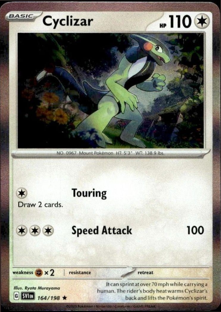 2023 Pokémon Scarlet & Violet Cyclizar #164/198 trading card