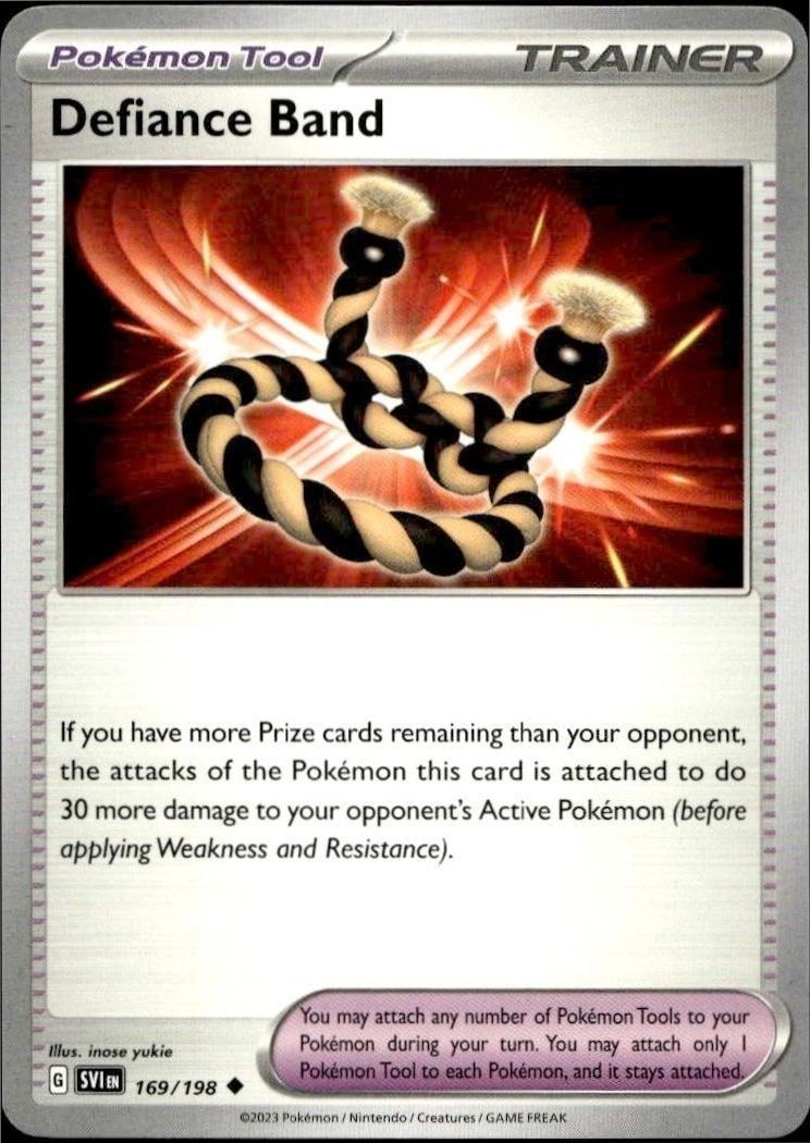 2023 Pokémon Scarlet & Violet Defiance Band #169/198 trading card