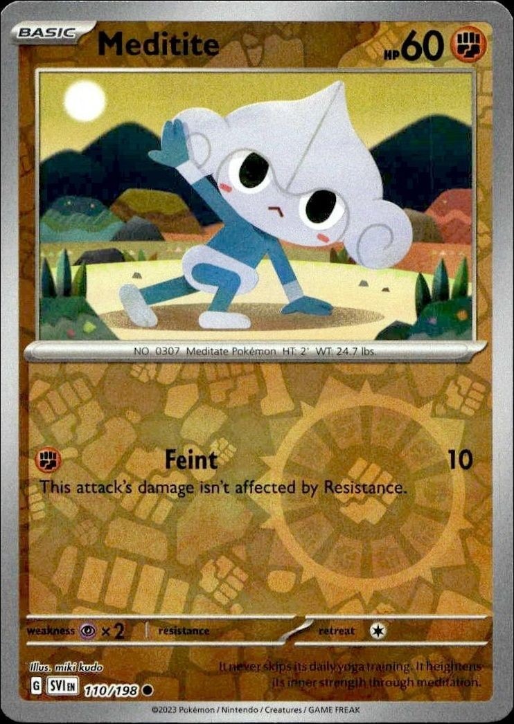 2023 Pokémon Scarlet & Violet Meditite #110/198 trading card