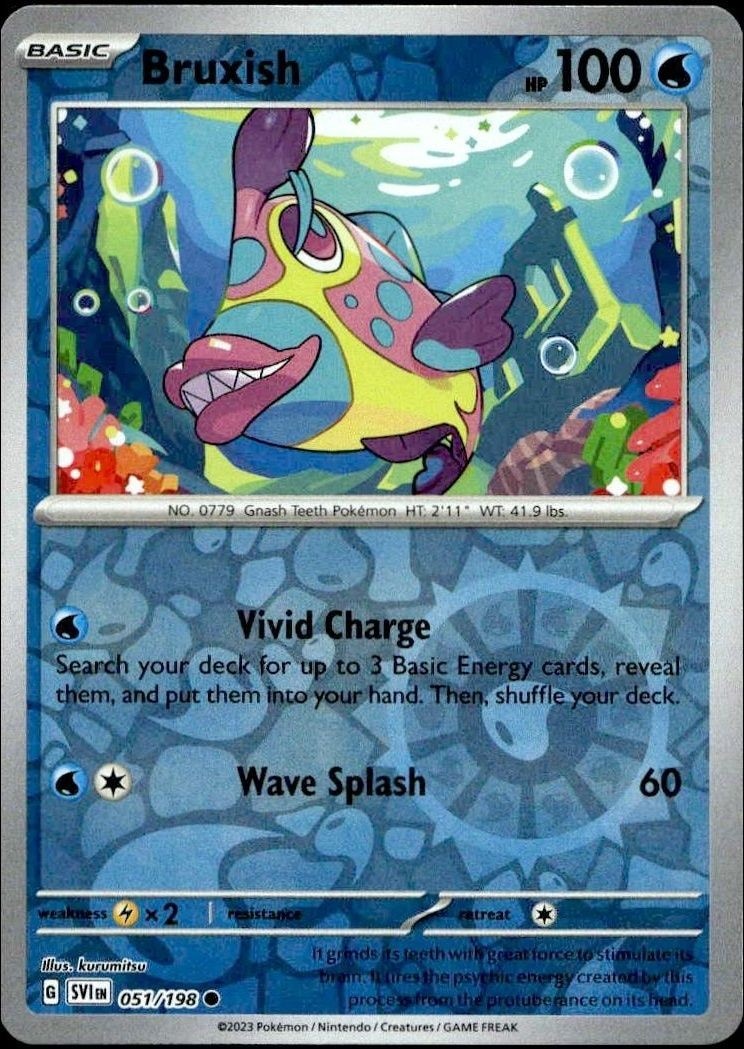 2023 Pokémon Scarlet & Violet Bruxish #051/198 trading card