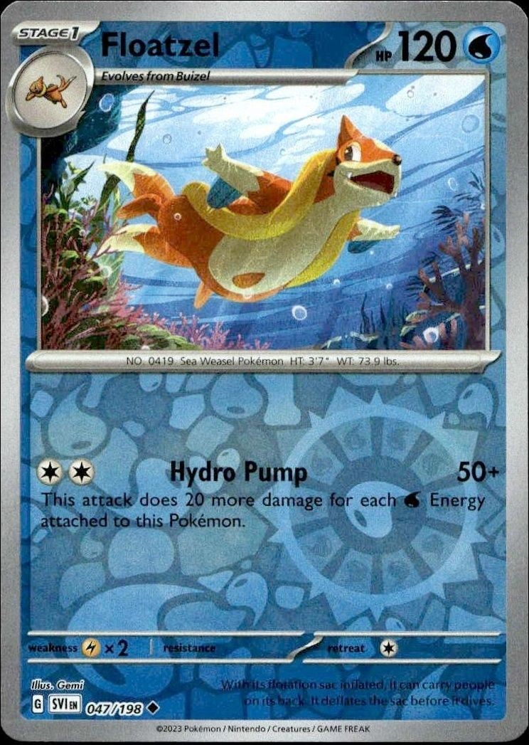 2023 Pokémon Scarlet & Violet Floatzel #047/198 trading card