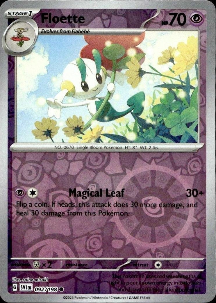 2023 Pokémon Scarlet & Violet Floette #092/198 trading card
