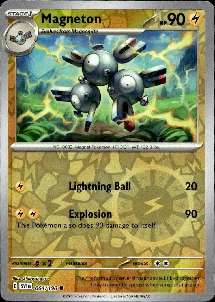 2023 Pokémon Scarlet & Violet Magneton #064/198 trading card