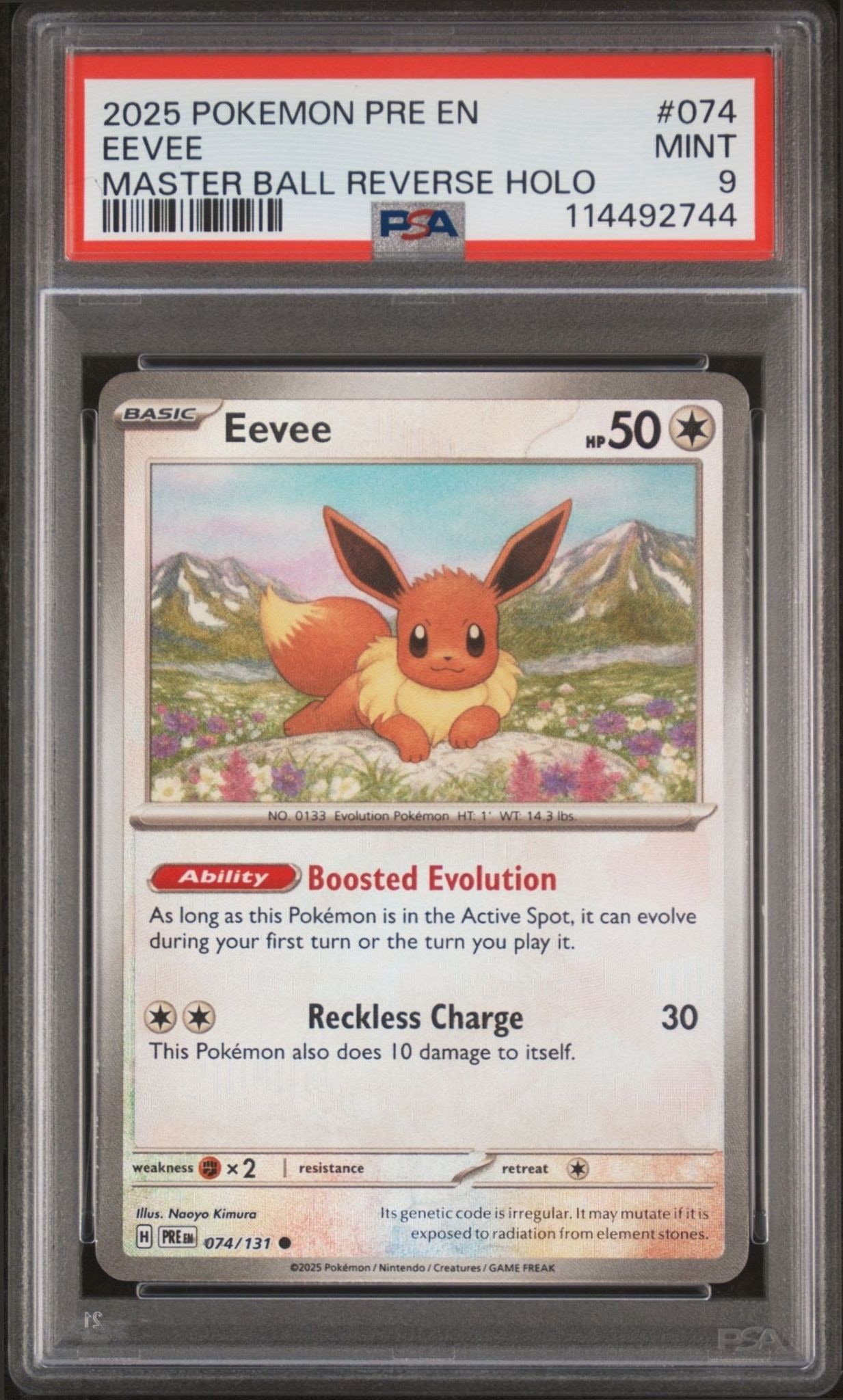 2025 Pokémon Prismatic Evolutions Eevee #074/131 trading card