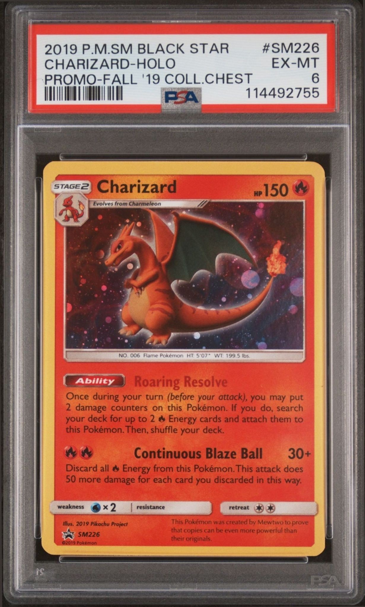 2017 Pokémon SM Black Star Promos Charizard #SM226 trading card