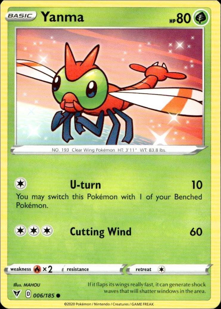 2020 pokemon Vivid Voltage Yanma #6