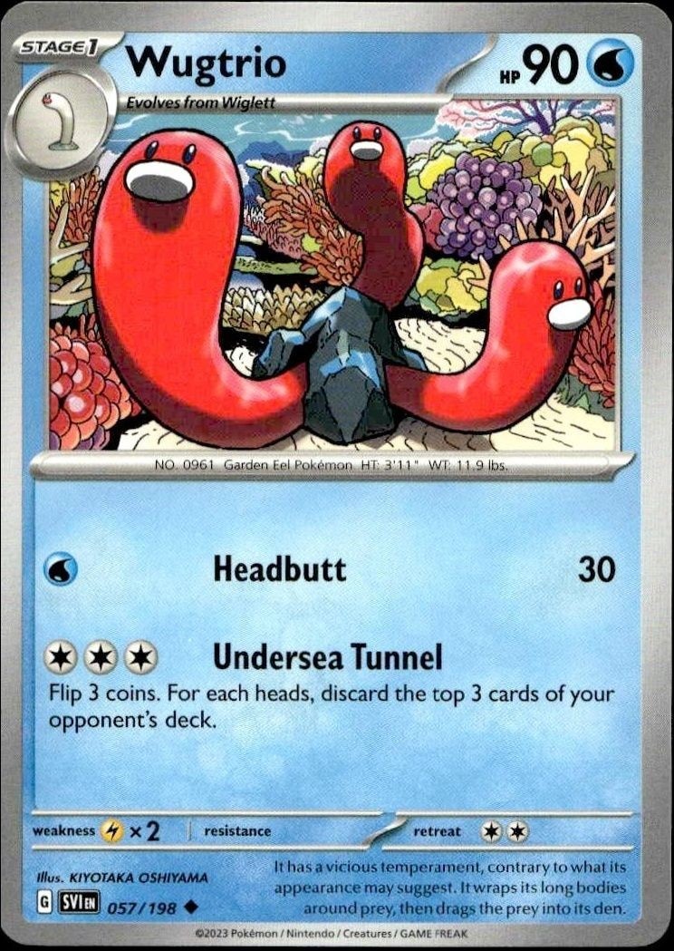 2023 Pokémon Scarlet & Violet Wugtrio #057/198 trading card